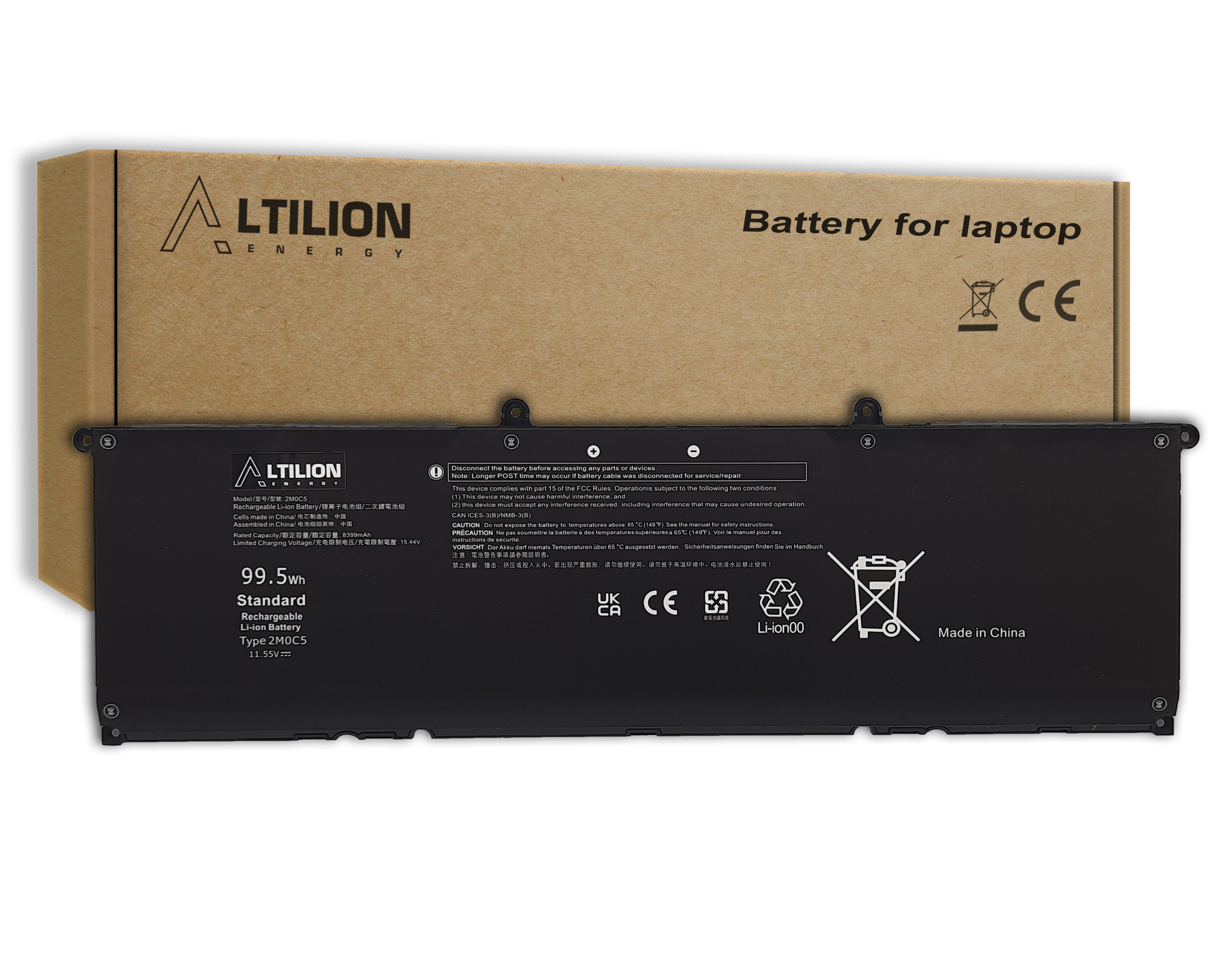 Bateria 2M0C5 9FTVV F5HR2 do Dell Precision 5680