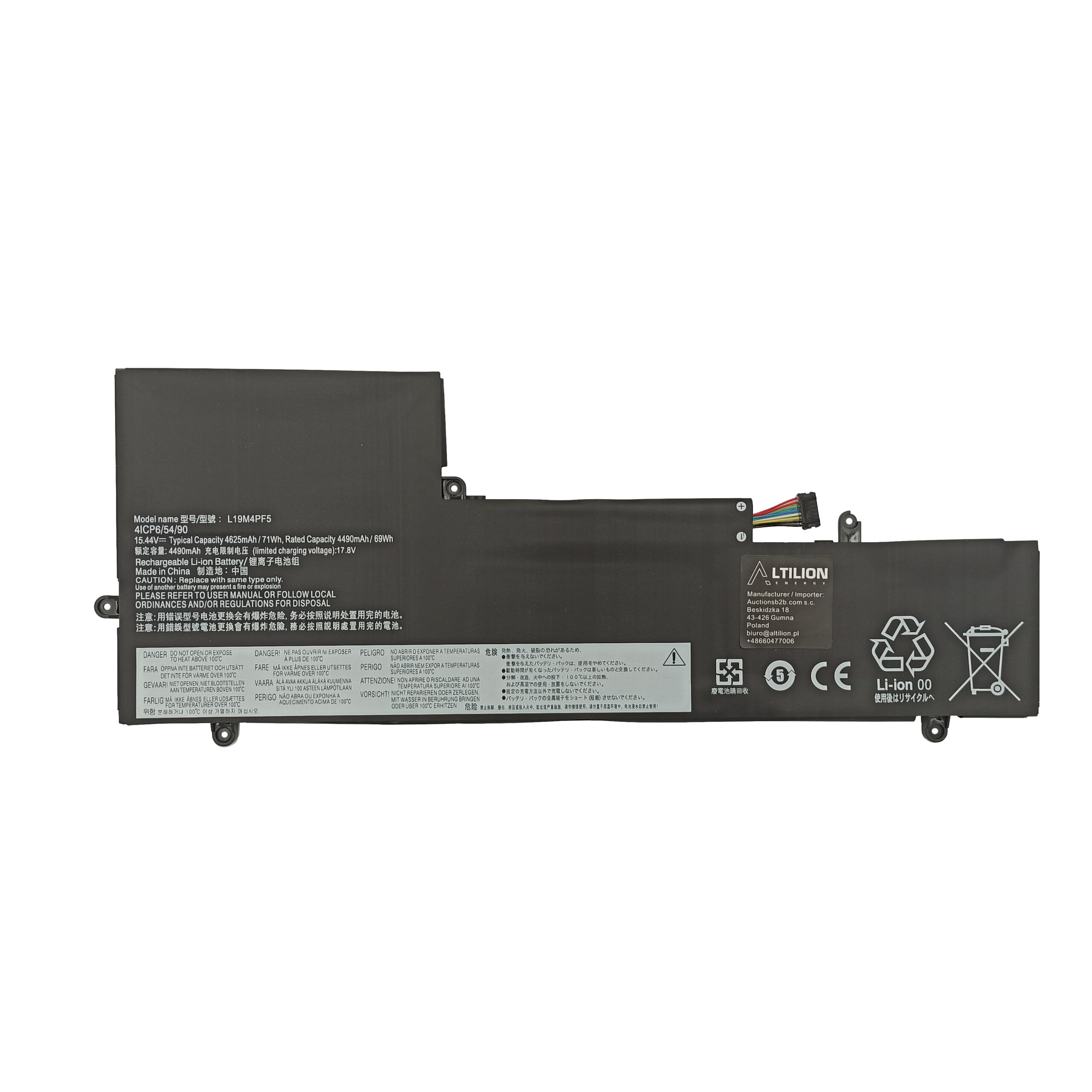 Bateria Altilion Energy L19M4PF5 short cable - kompatybilna z Lenovo - obrazek 2